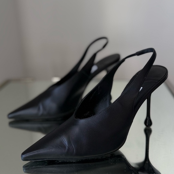 EUC Jimmy Choo Isa 95MM Leather Slingback Pumps $975 38.5 - Picture 5 of 12